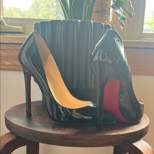 Christian Louboutin Black and Red Stiletto Heels